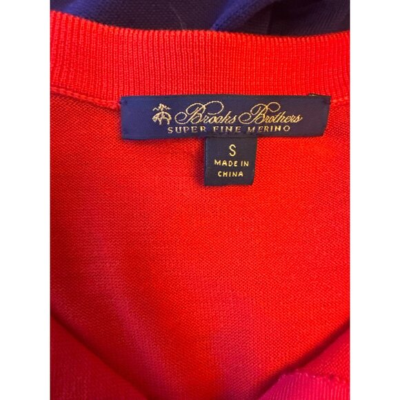 Brooks Brothers Super Fine Merino Cardigans Lot of 2 Red & Purple Size Small - Picture 2 of 5
